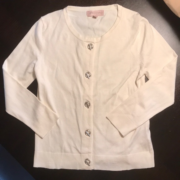 Philosophy Sweaters Philosophy Toggle Button Cardigan In Cream